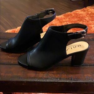 Black Open Toe Shoes